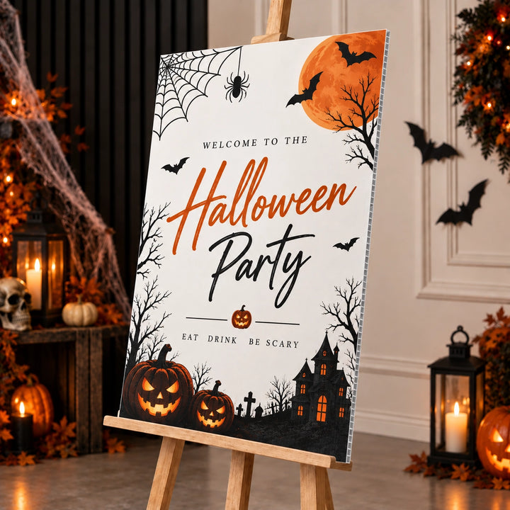 Halloween Party Welcome Signs