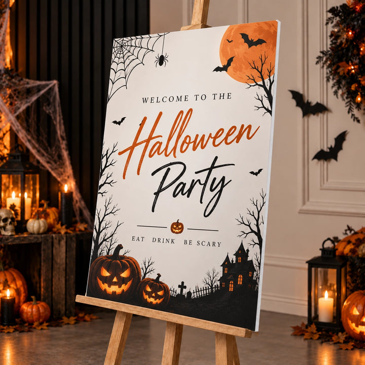 Halloween Party Welcome Signs