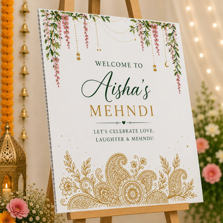 Mehndi Welcome Signs
