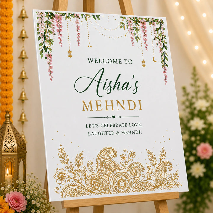 Mehndi Welcome Signs