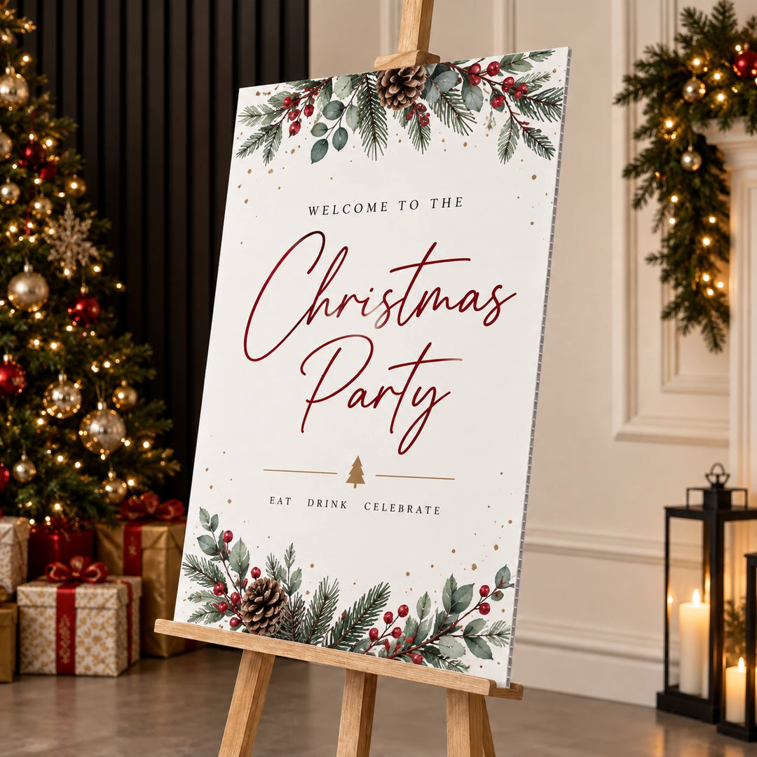 Christmas Party Welcome Signs
