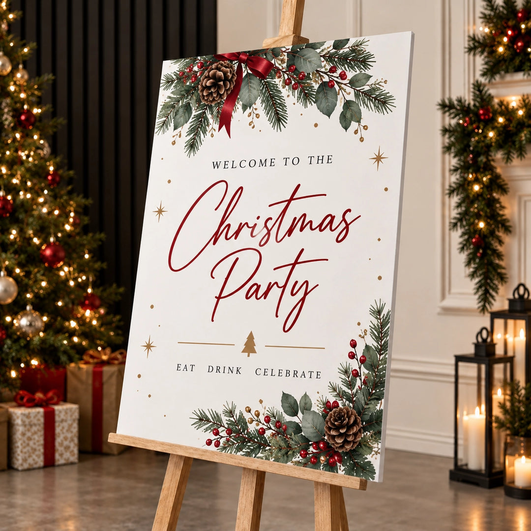 Christmas Party Welcome Signs