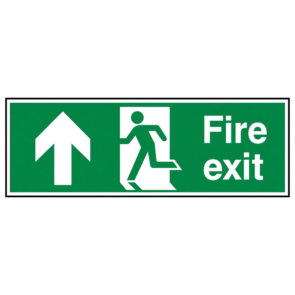Fire Exit Arrow Up Sign